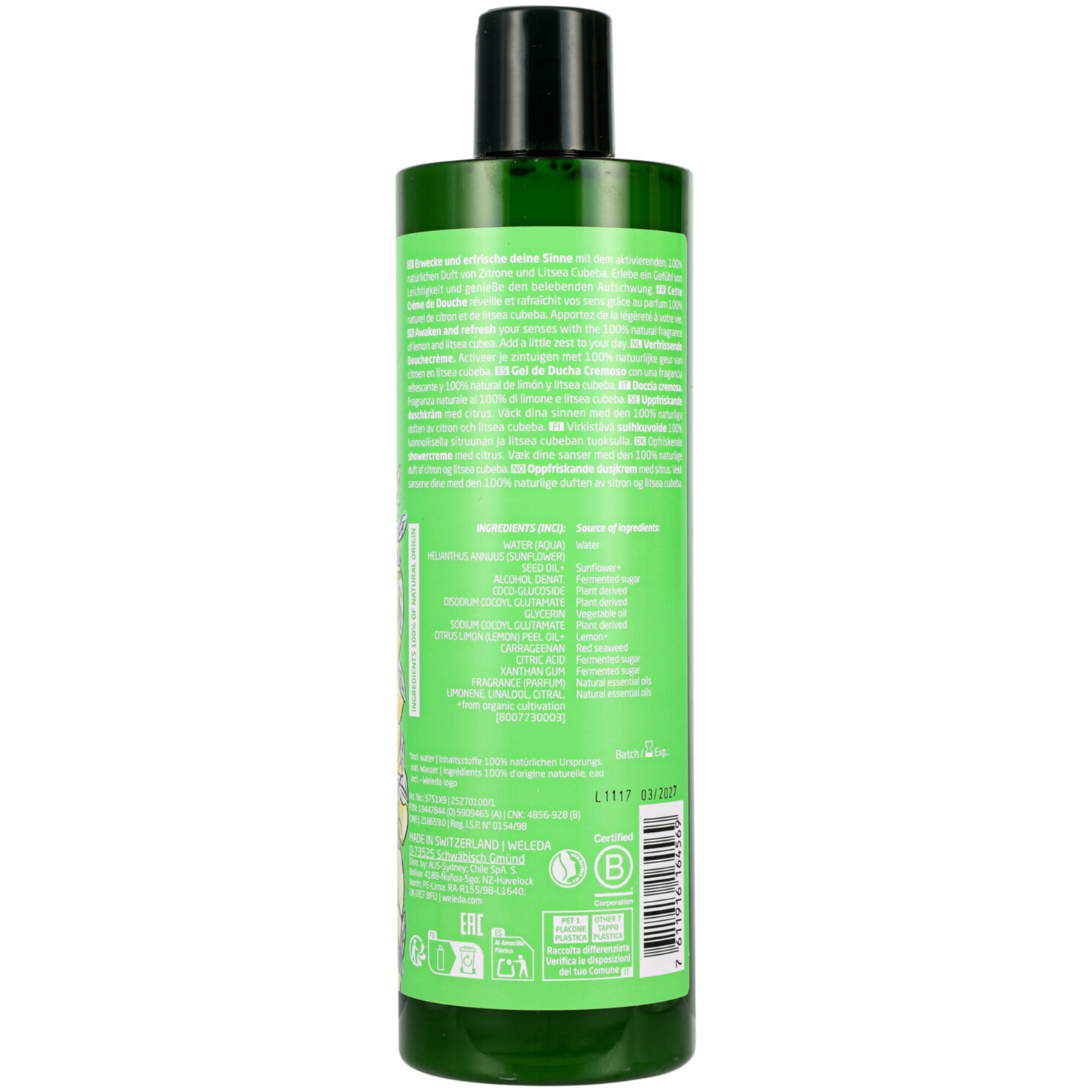 Weleda Refresh Shower Cream Citrus