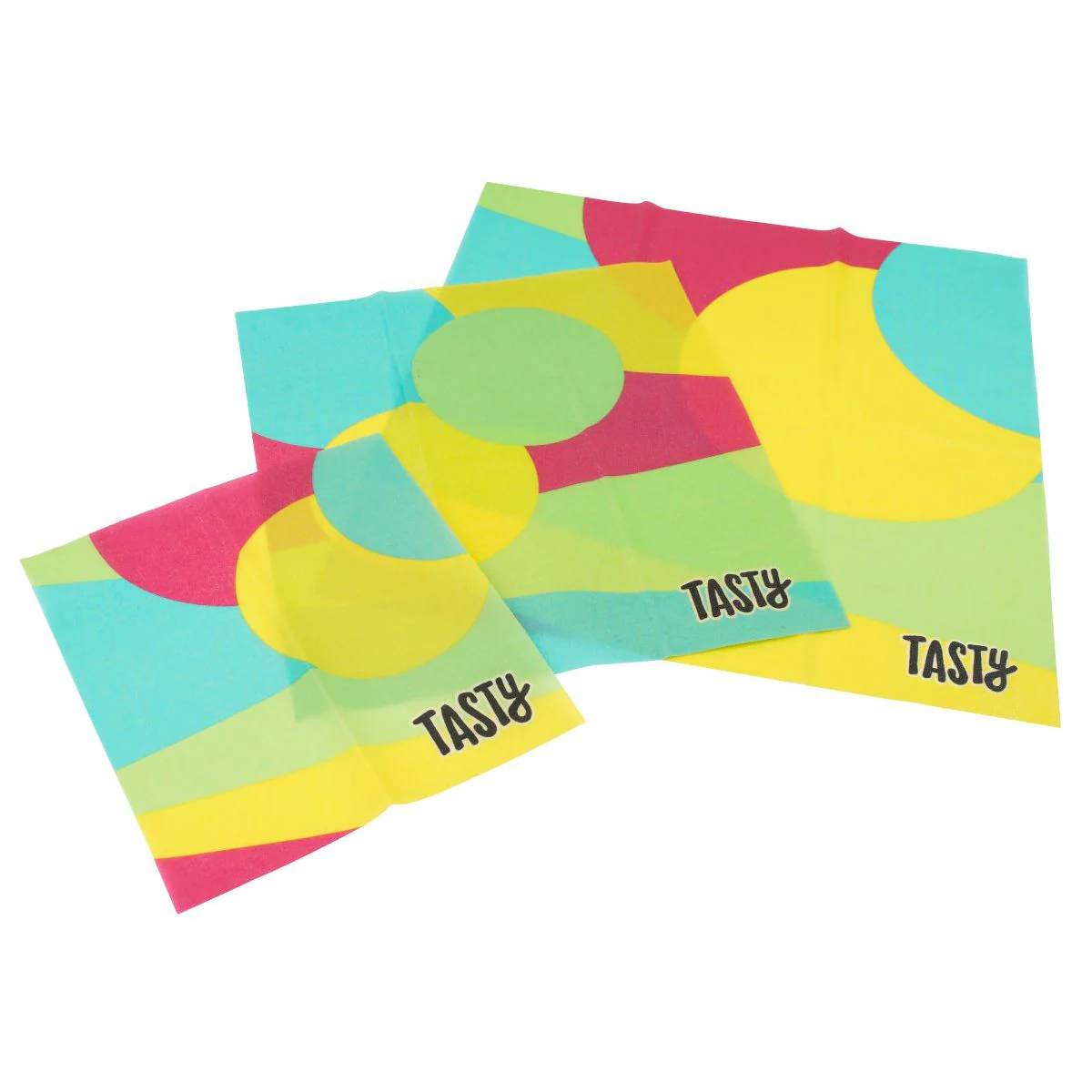 Lot de 3 wraps en cire d'abeille type film alimentaire Green Tasty