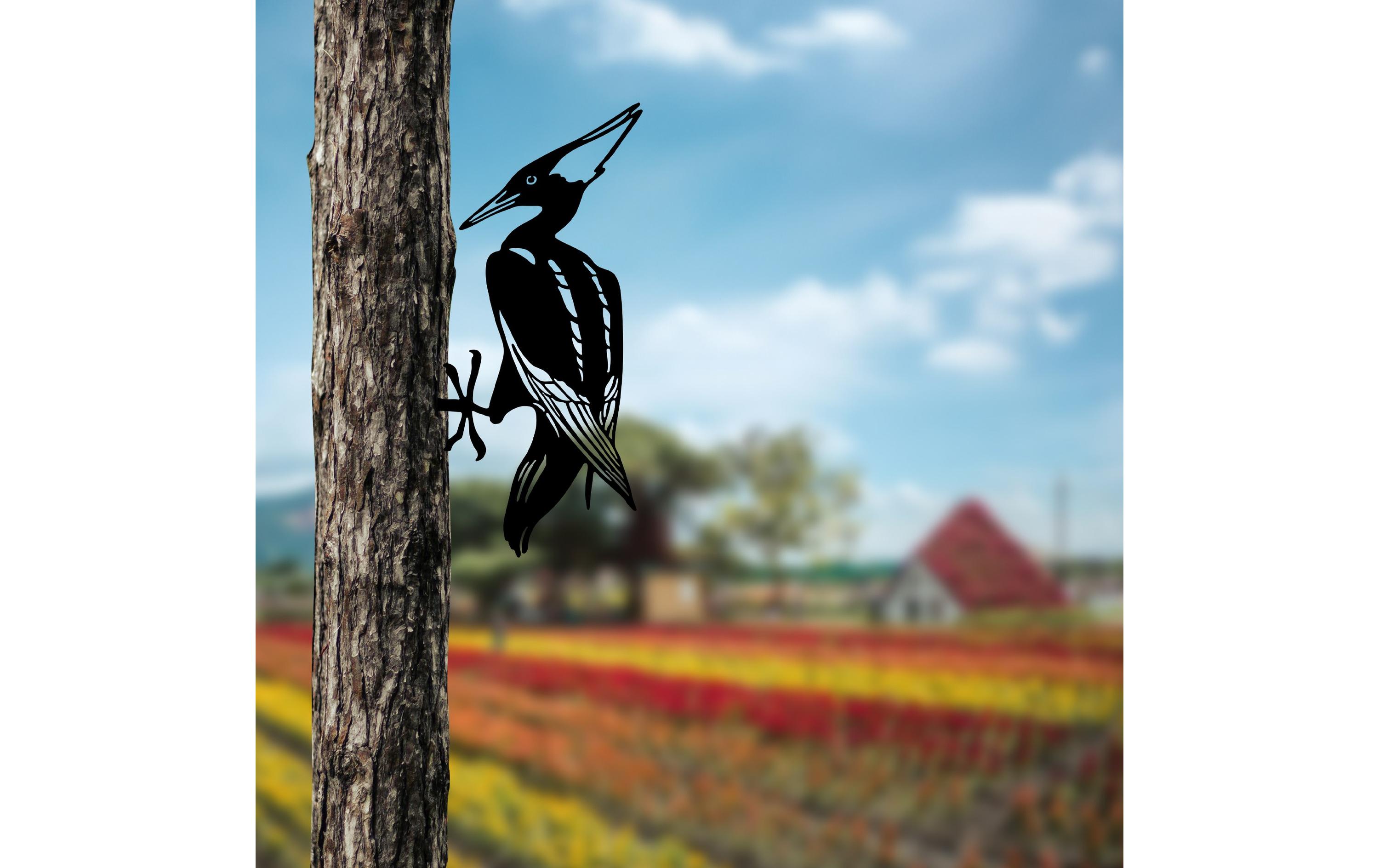 Gartenstecker Vogel auf Zweig 22 x 40 cmGartendekoration