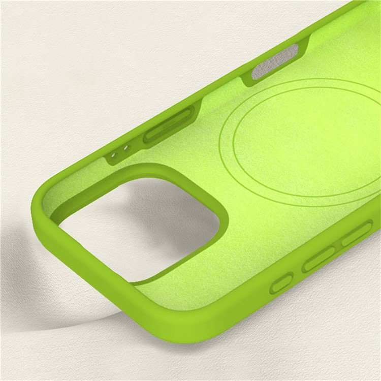 iPhone 16 Pro Max MagSafe Silikon Case Hülle - Grün