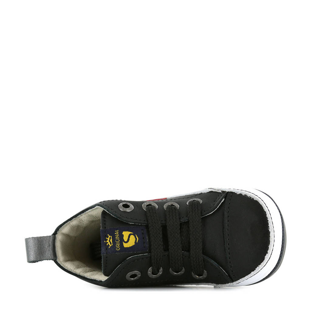 Shoesme BP21W028-Dleren babyschoenen zwart/rood