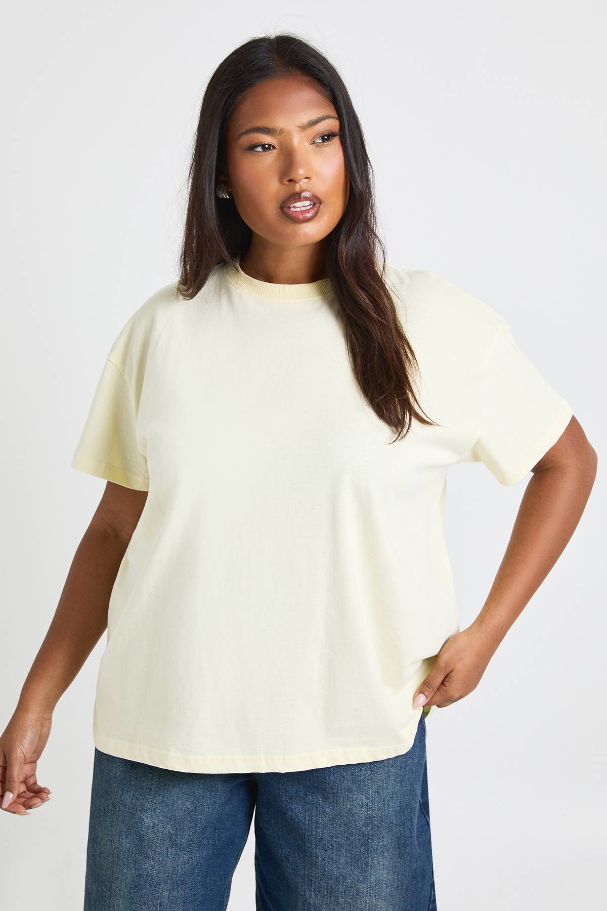 boohoo Plus Basique Oversize T-shirt à manches courtes
