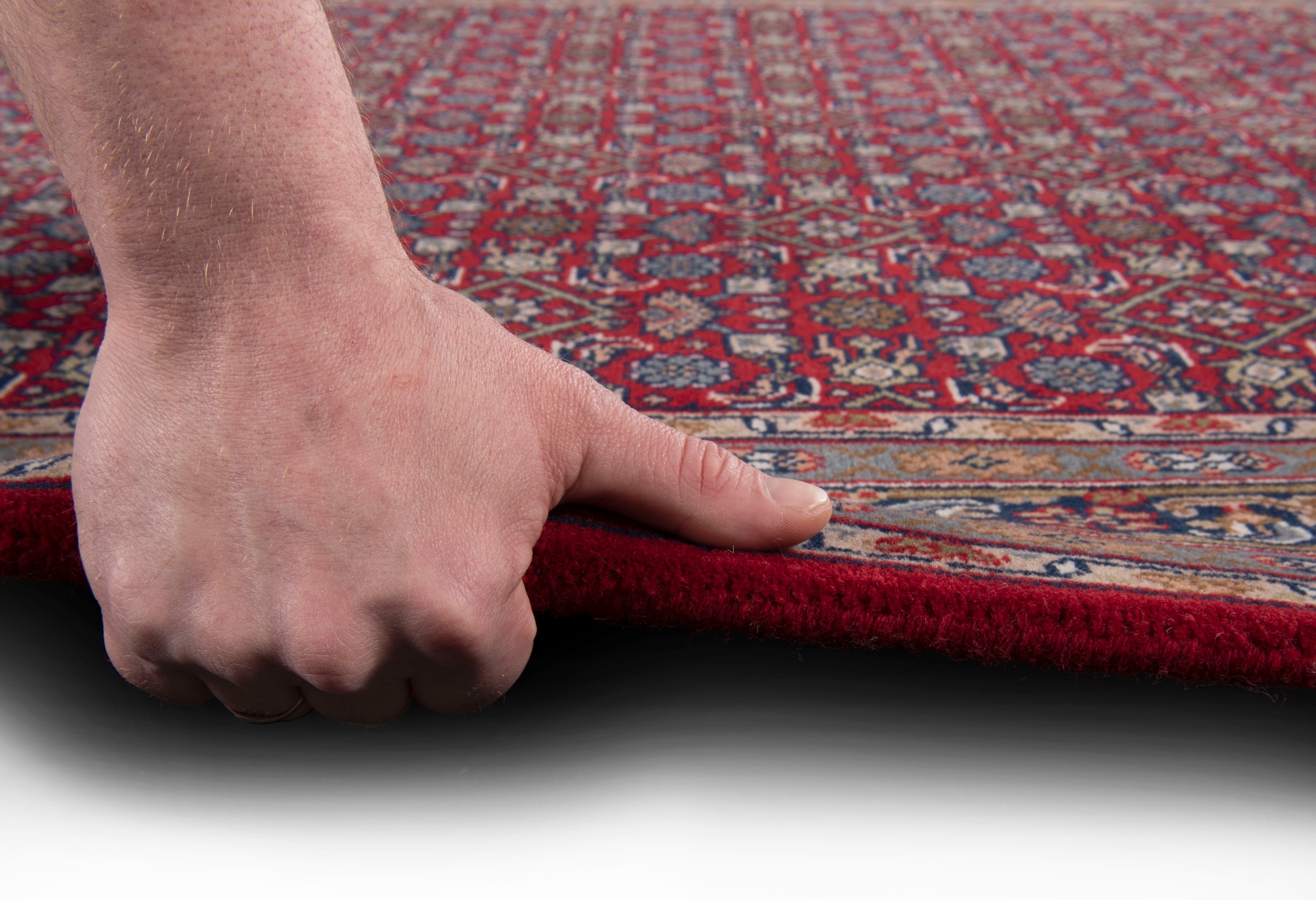 THEKO Orientteppich »Benares Herati« rechteckig 12 mm Höhe reine Wolle, handgeknüpft, mit Fransen
