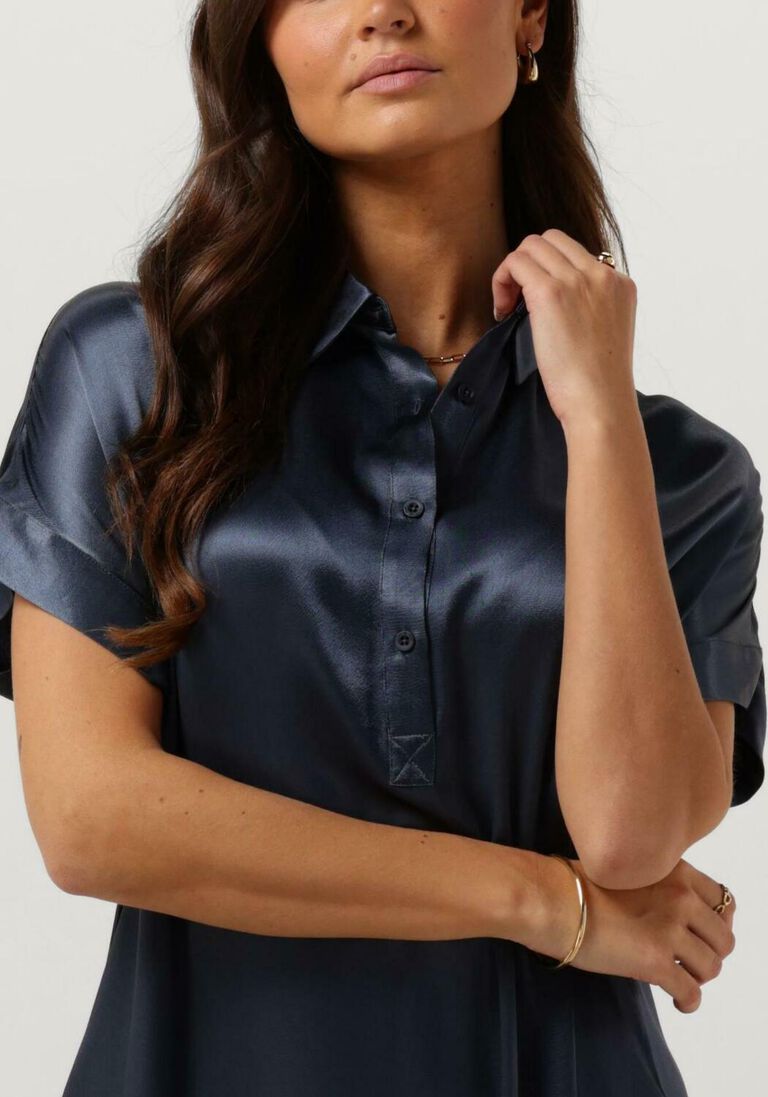 CIRCLE OF TRUST donkerblauwe circle of trust midi jurk aubree dress