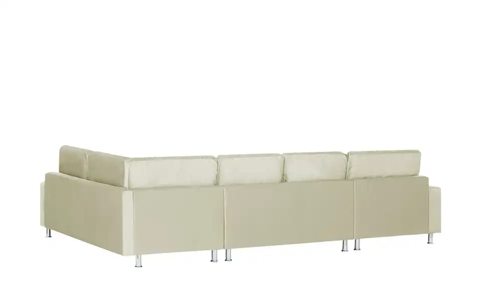 Wohnlandschaft Mara Beige, Braun rechts Mikrofaser