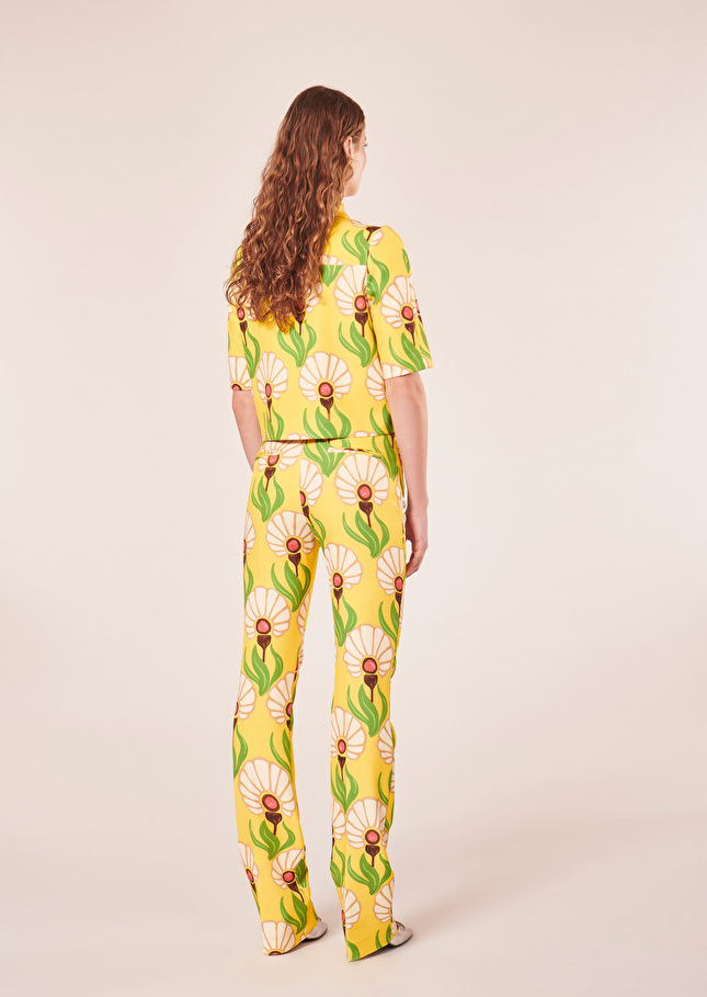 Pantalon Paivanjaune à motif fleurs