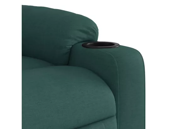 Fauteuil massant inclinable Vert foncé Tissu