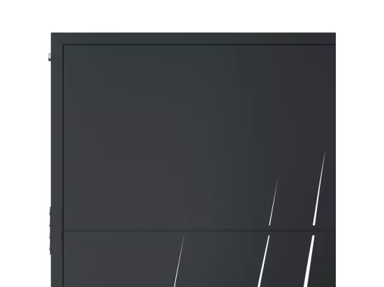 Portail de jardin anthracite 105x180cm acier conception d'herbe