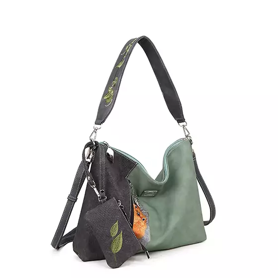 Hi-Di-Hi Buzz Hand/ Shoulderbag Light Green/ Dark Grey