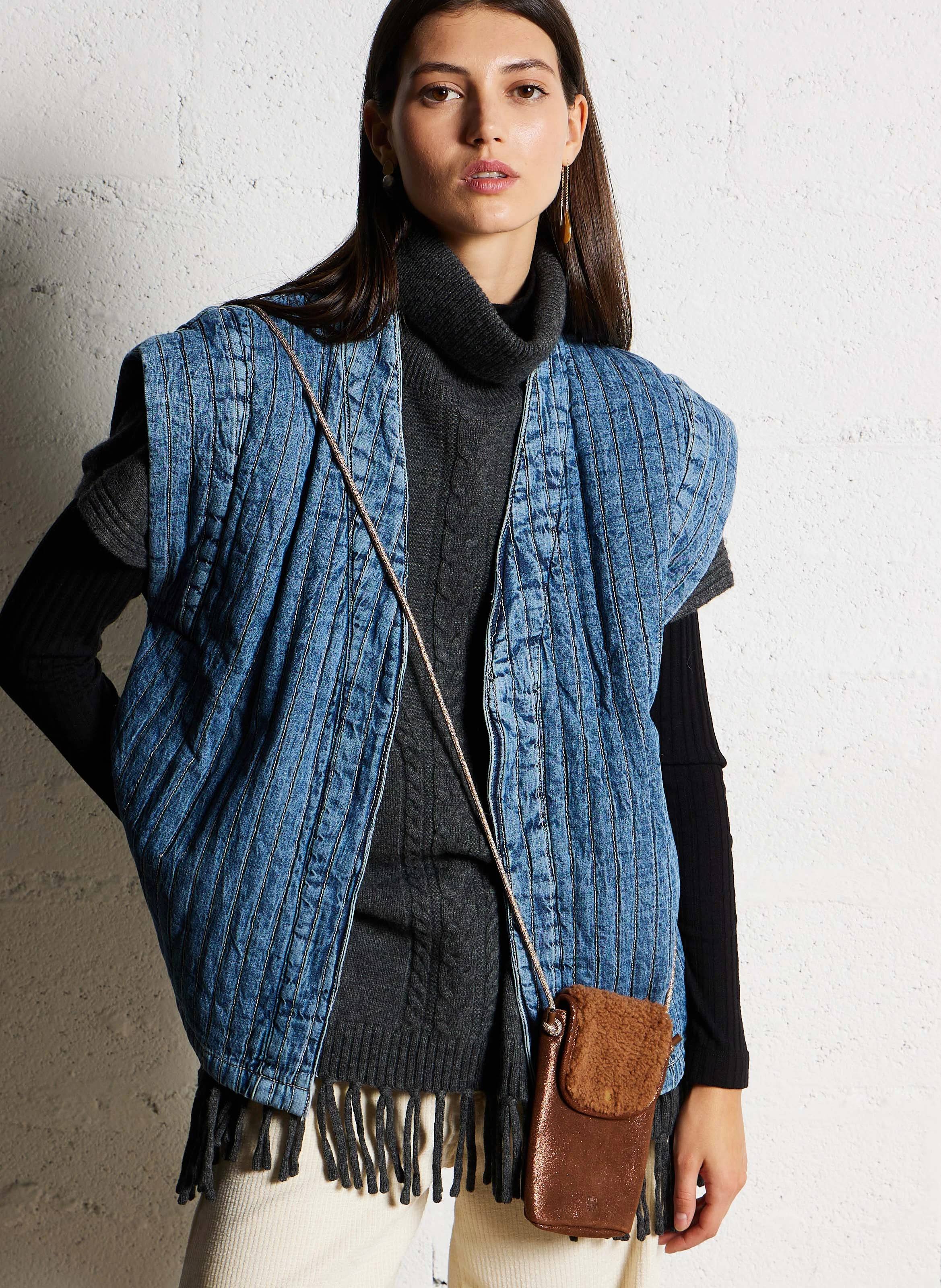 ROEL - Pochette pour smartphone en cuir | Marron