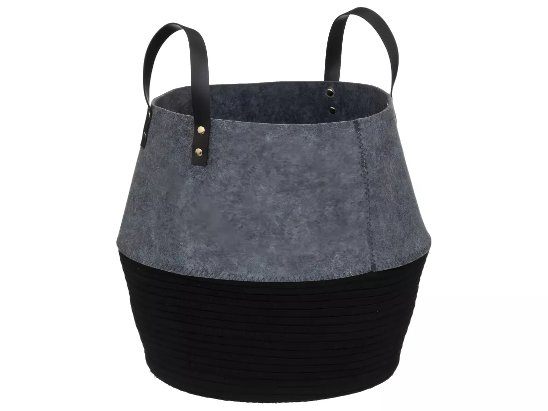 Lot de 3 Paniers de rangement en feutrine et coton
