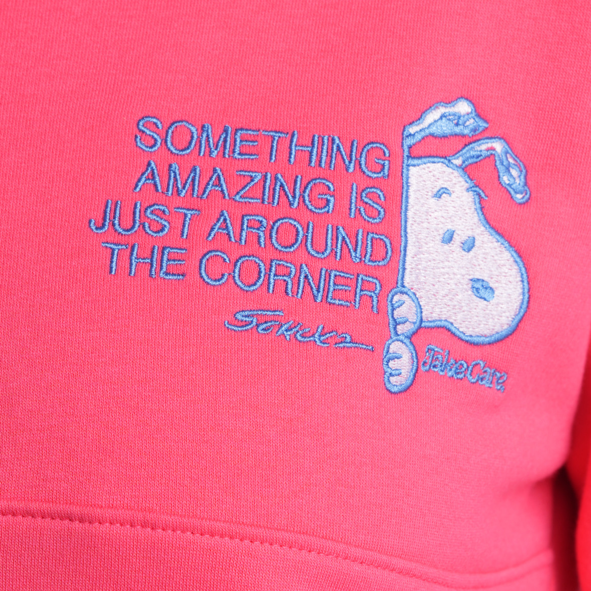 Jonas Nielsen Peanuts Sweatshirt im Troyer-Style pink