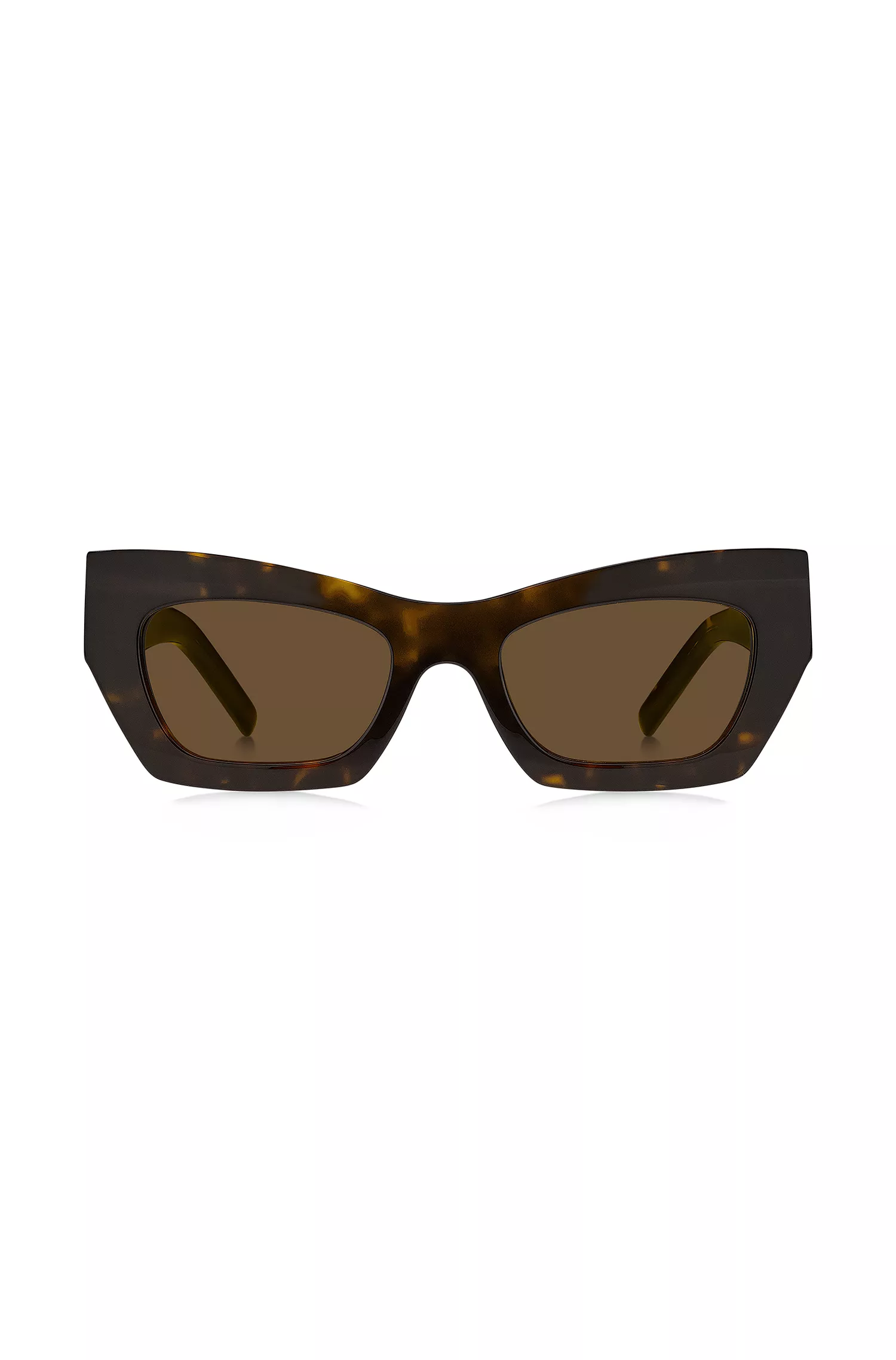Óculos de sol BOSS em acetato preto Havana com detalhes exclusivos.