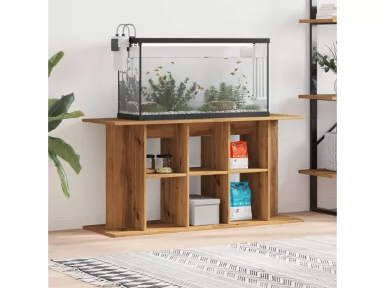 Support d'aquarium chêne artisanal 120x40x60 cm bois ingénierie