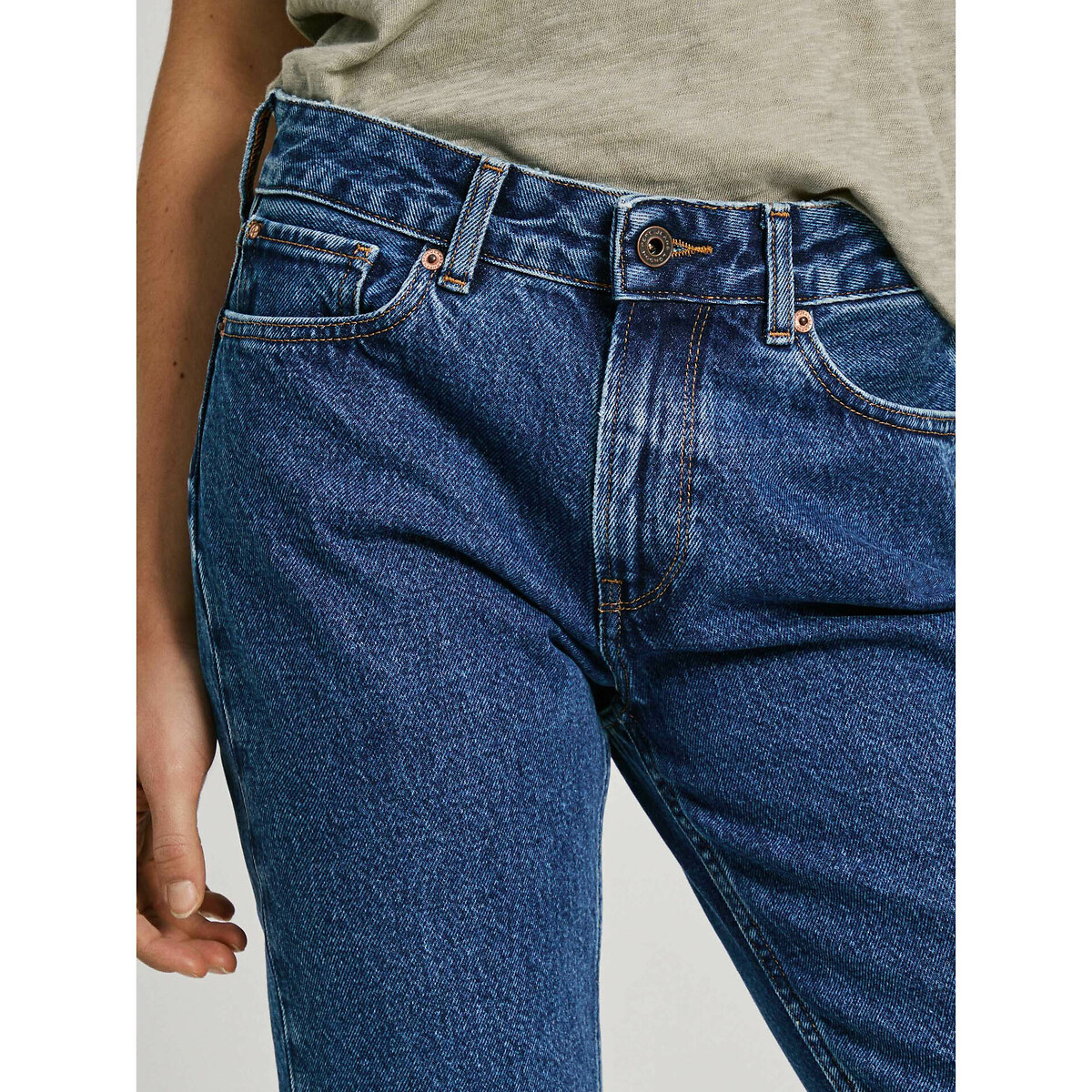 PEPE JEANS<br>Calça jeans reta, cintura padrão MARY