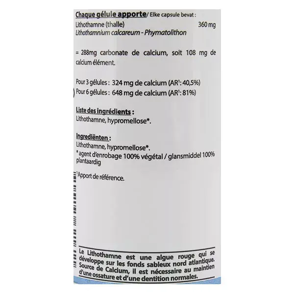 Vit'all+ Lithothamne 360mg 120 gélules végétales