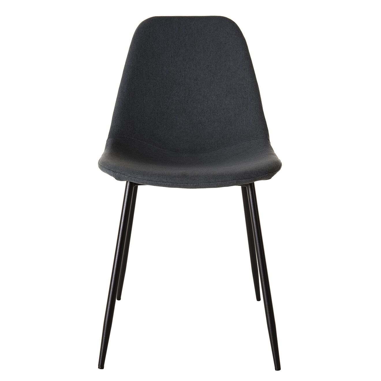 Macabane 2 Chaises Augustin anthracite - 43x53x80 cm