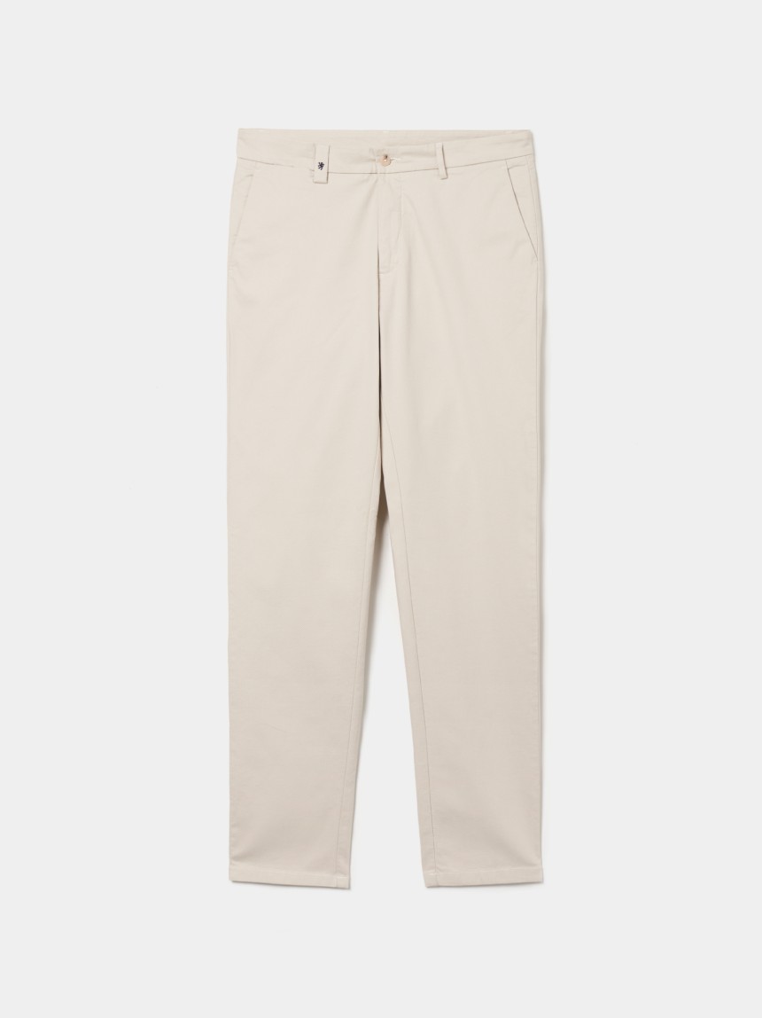Calças chino vincadas regular fit