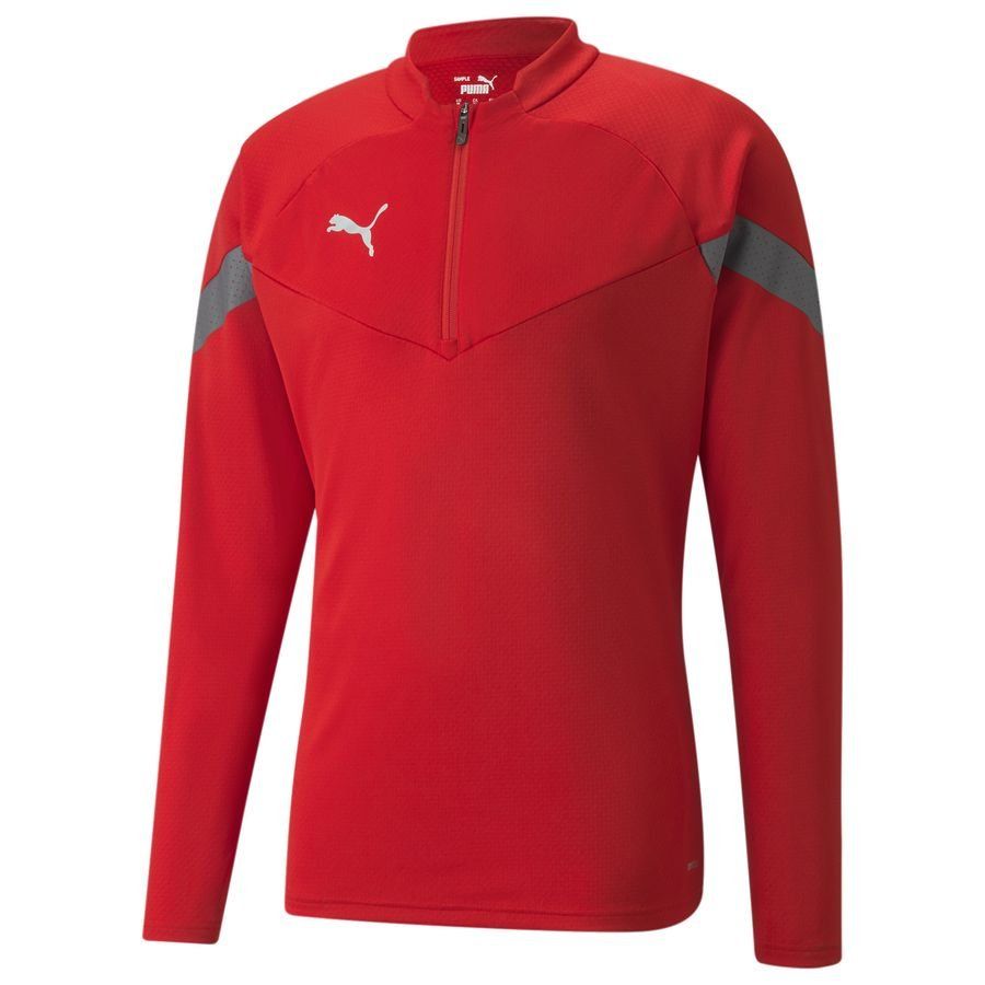 PUMA Maillot d'Entraînement teamFINAL Fermeture Éclair 1/4 - Rouge