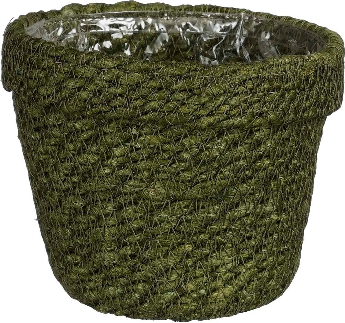 Mica Decorations plantenmand Raja groen D 13 H 12 cm
