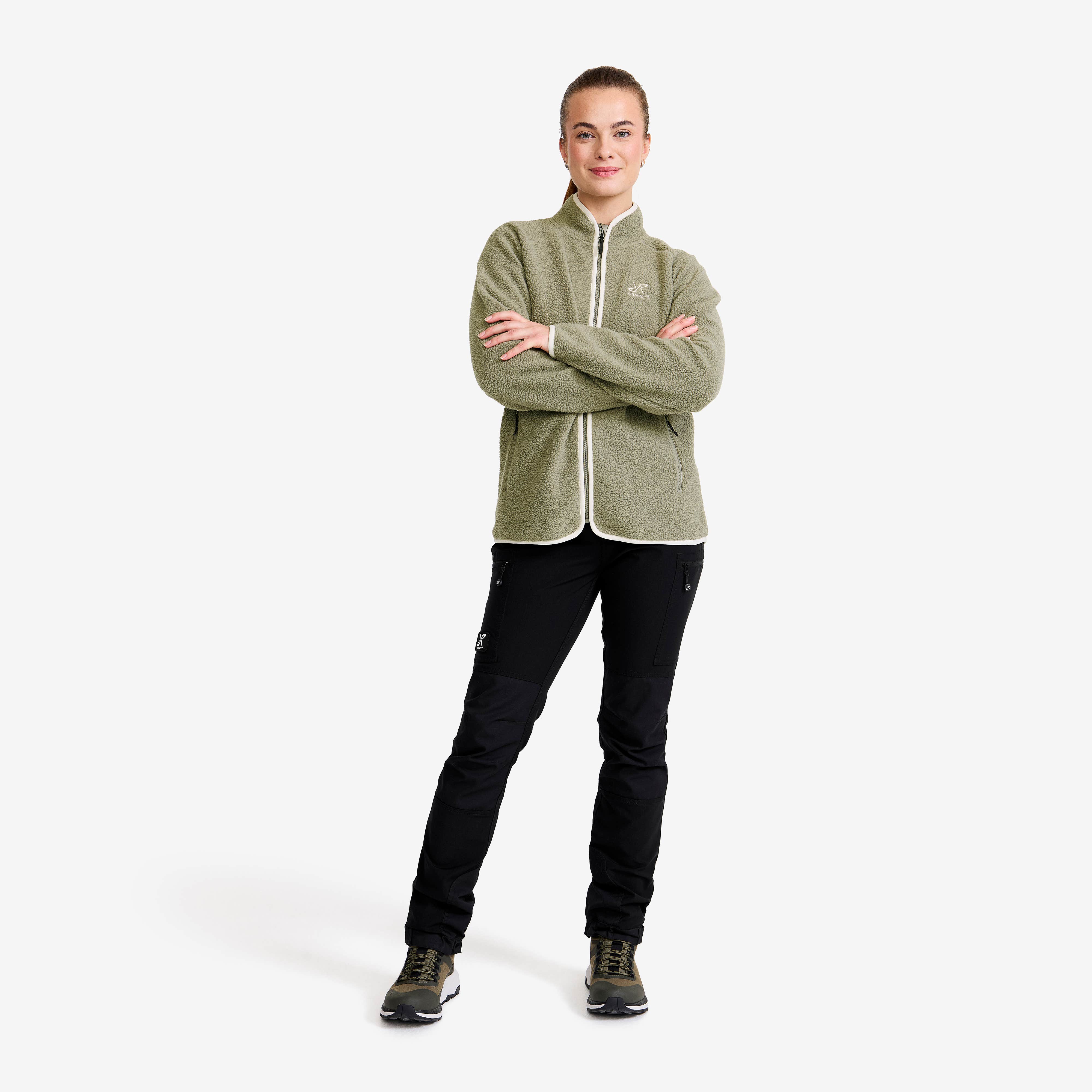 Canyon Full-zip Pile Fleece Dame Vetiver Green/Oatmeal