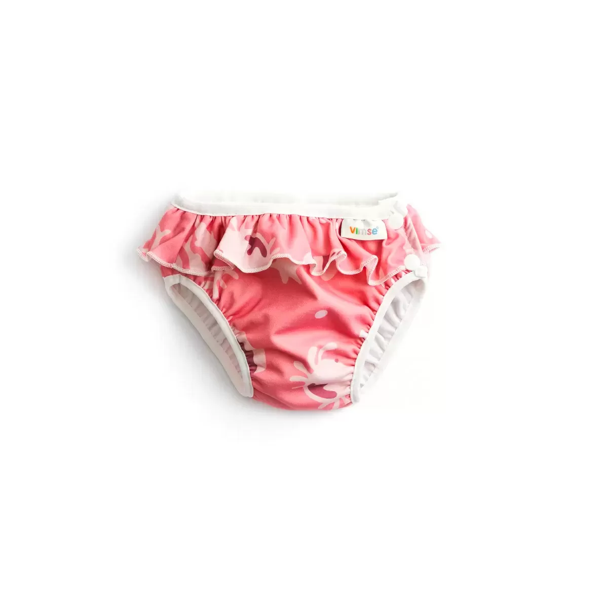 Vimse Swim Diaper Pink Whale Frill - Flere størrelser