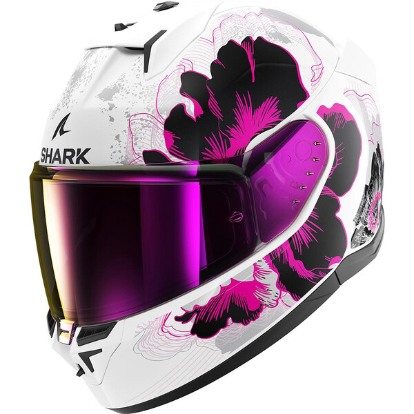 Shark - Casque D-Skwal 3 Mayfer Blanc / Violet / Brillant