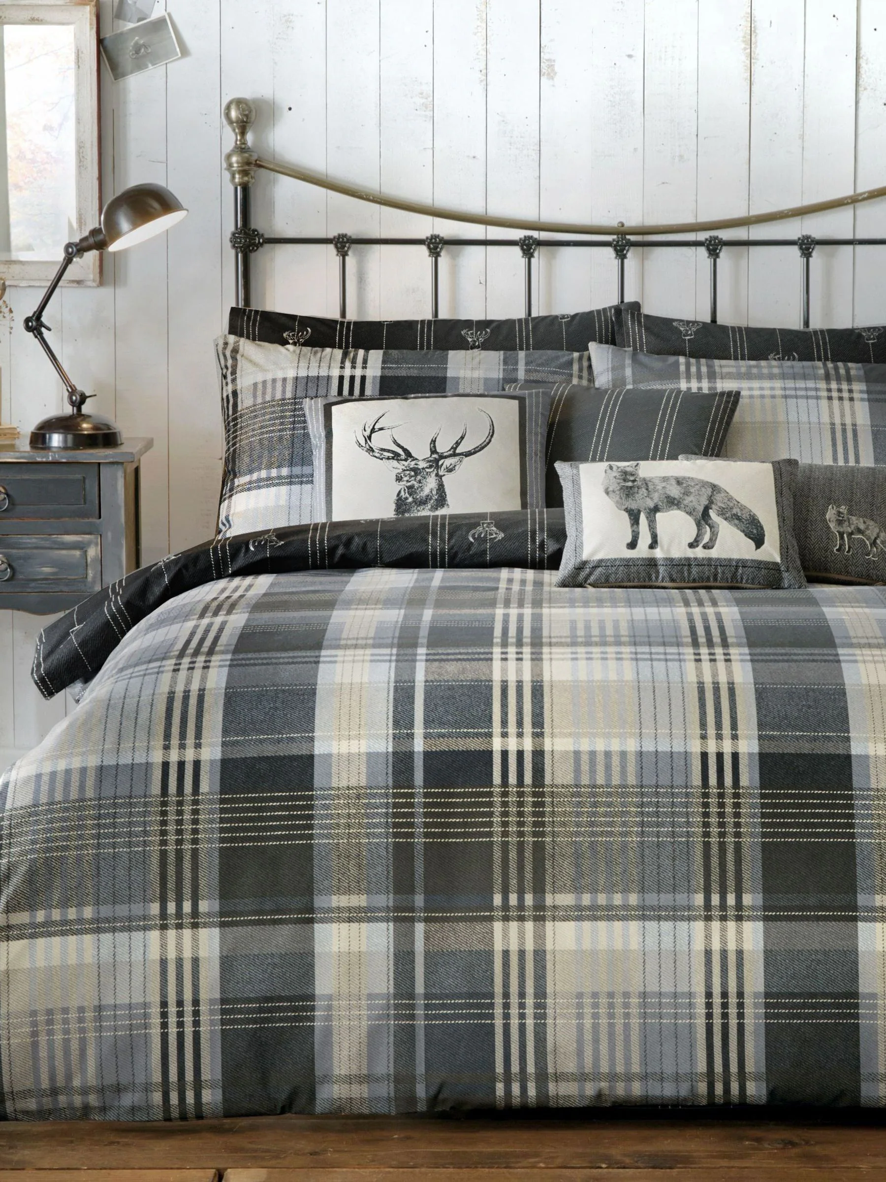 Dreams & Drapes geruit Connolly 100% katoenen dekbedovertrek en kussensloopset