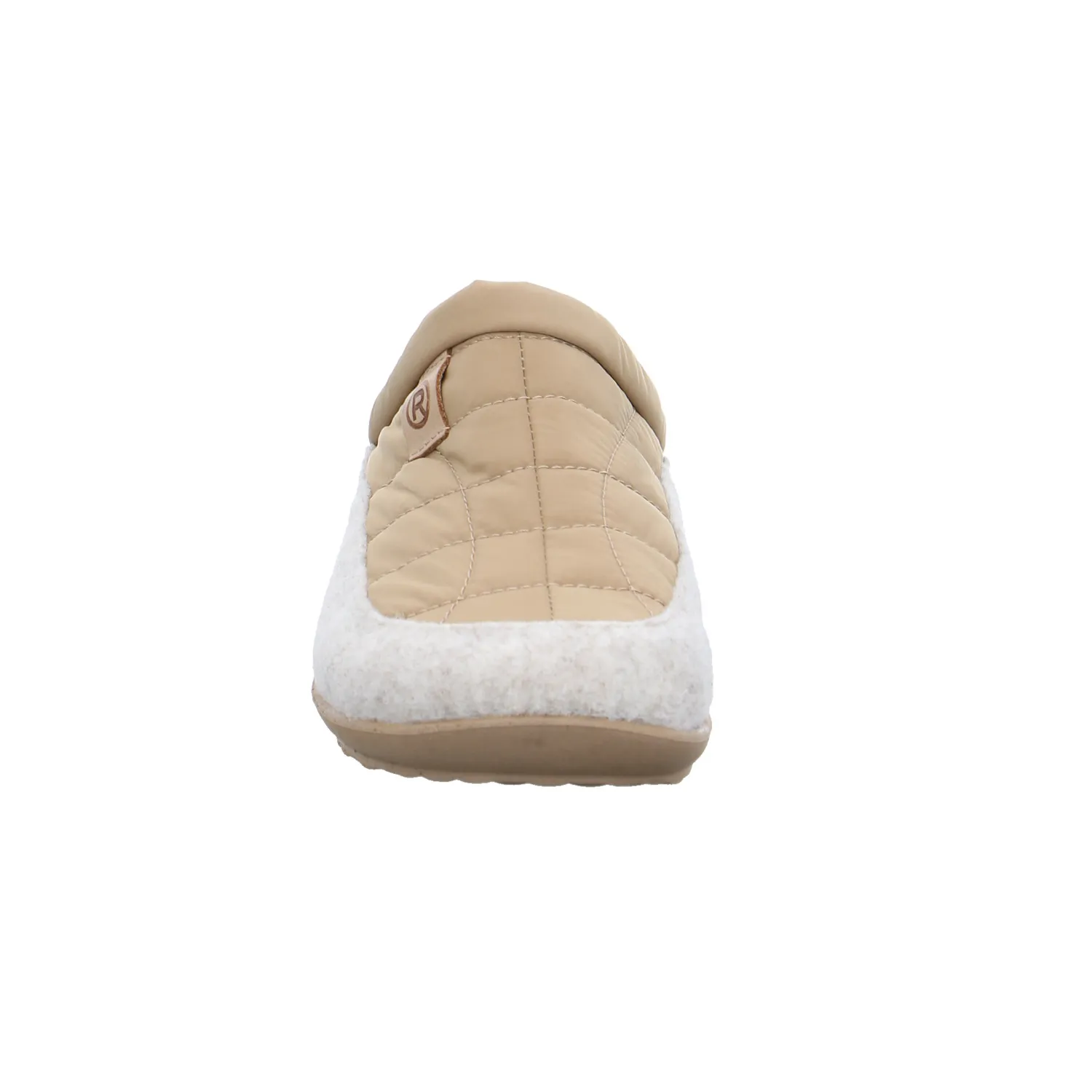 ROHDE Hausschuh Beige Textil  mit Wechselfussbett