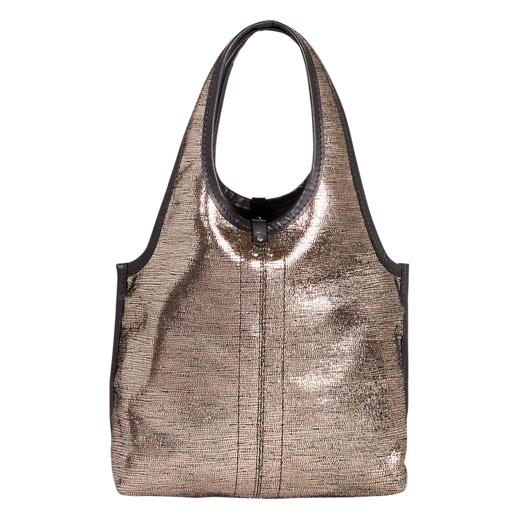 PACO S - Sac cabas en cuir métallisé | Doré