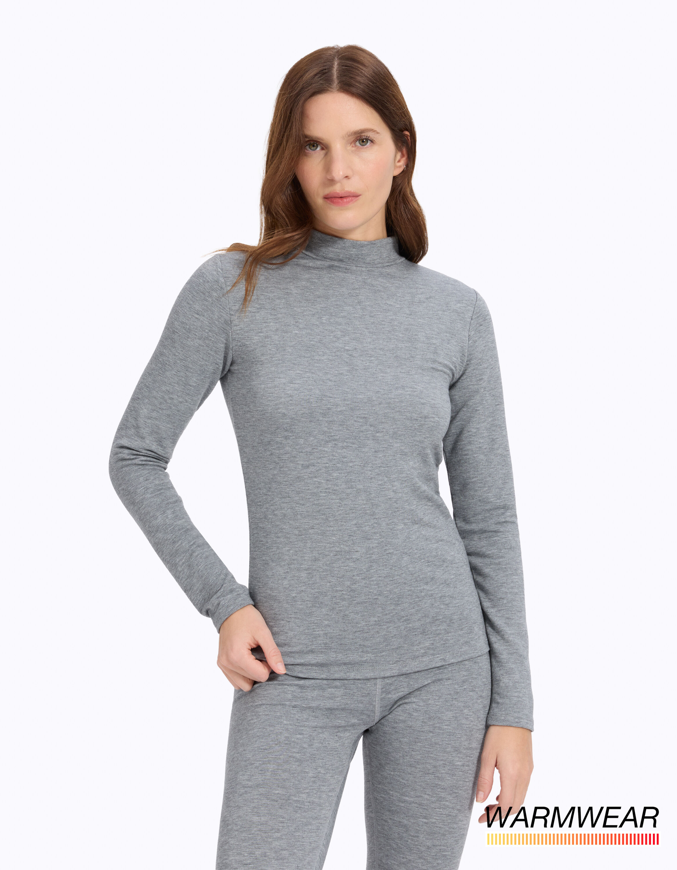 T-shirt manches longues warmwear 2 - gris chiné