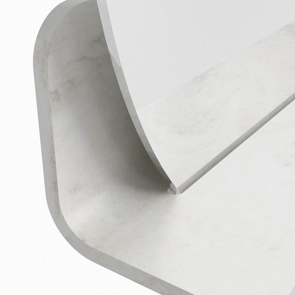 Mondiaz Spot spiegel rond Ø60cm met planchet ostra