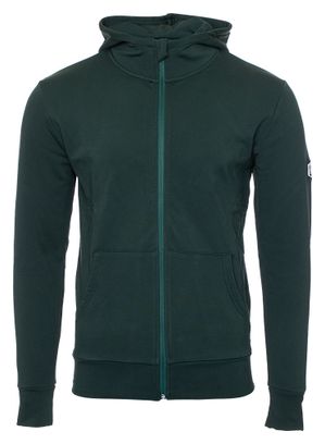 Sweat à Capuche LeBram Écusson Zip Vert Sapin