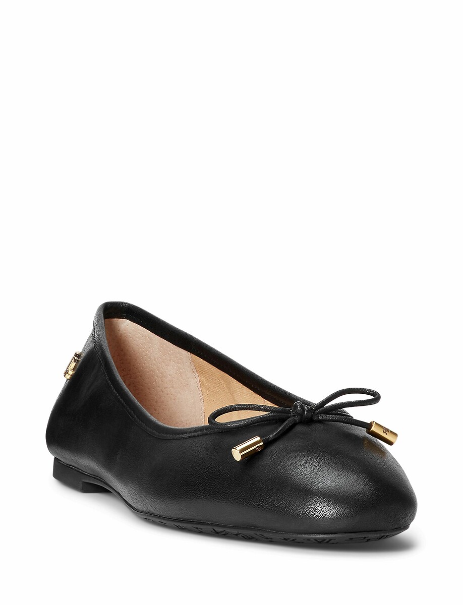 LAUREN RALPH LAUREN<br>Bailarinas de couro Jayna