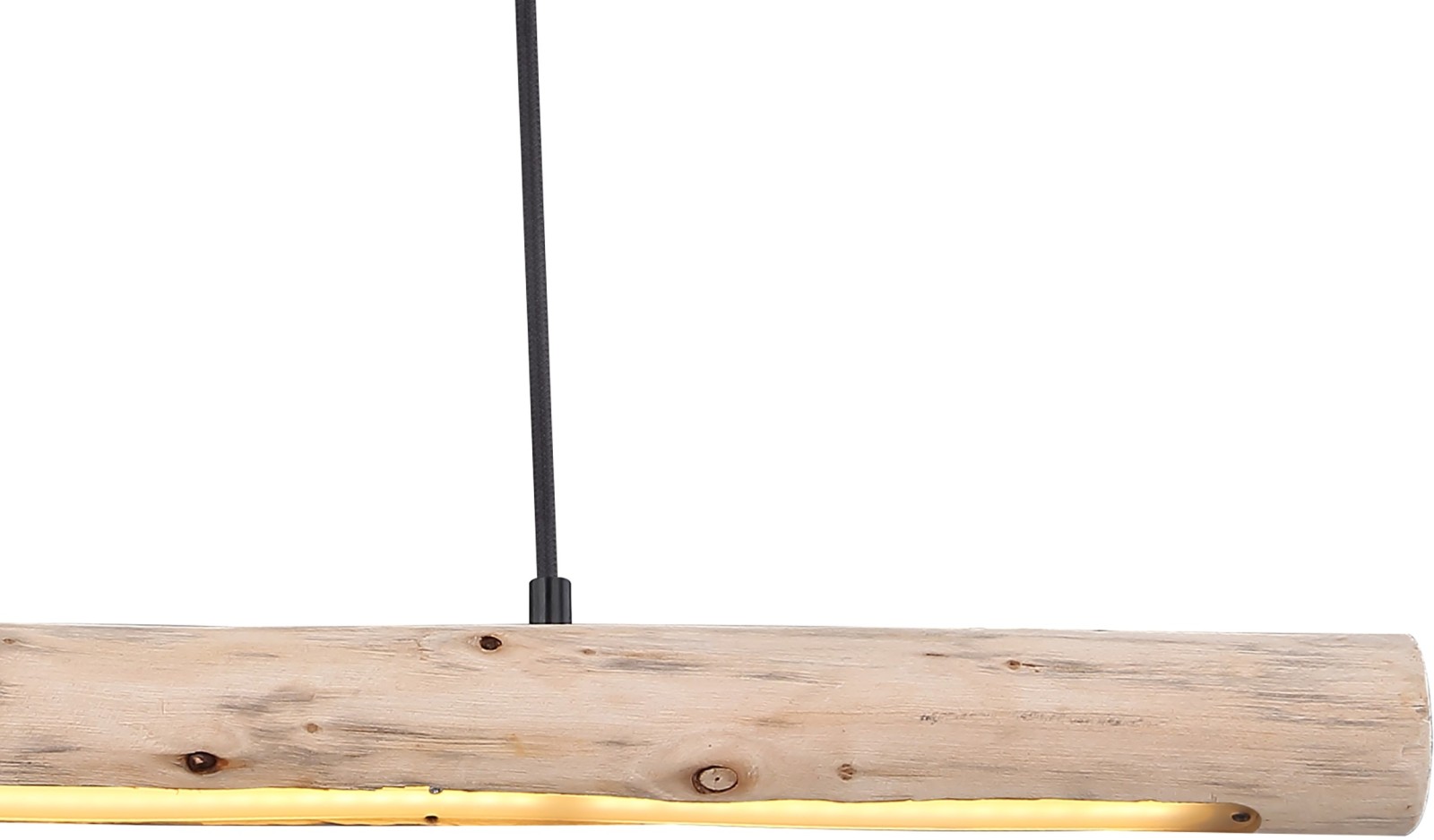 LED-Hängeleuchte - holzfarben-schwarz - 150 cm
