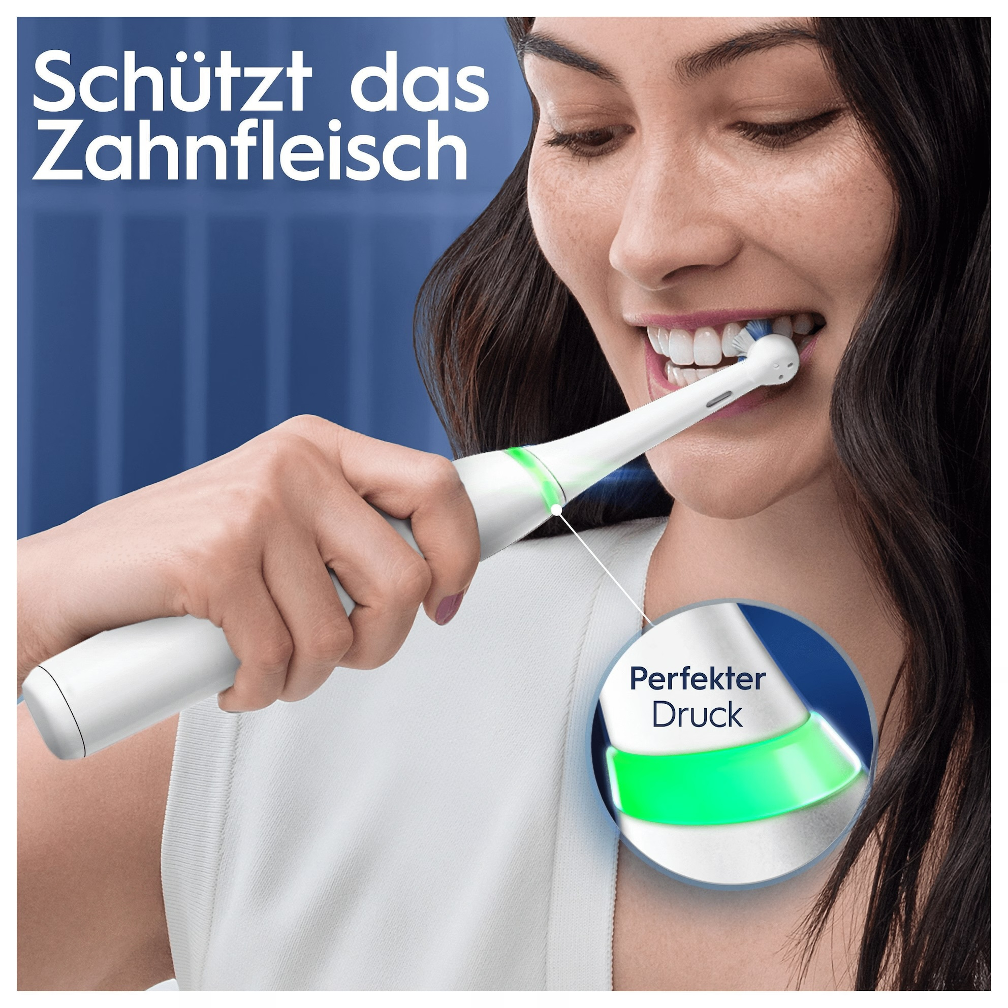 iO Series 8 Elektrische Zahnbürste mit Induktiver Ladestation / OLED Display / Aufbewahrungsbox - White Alabaster