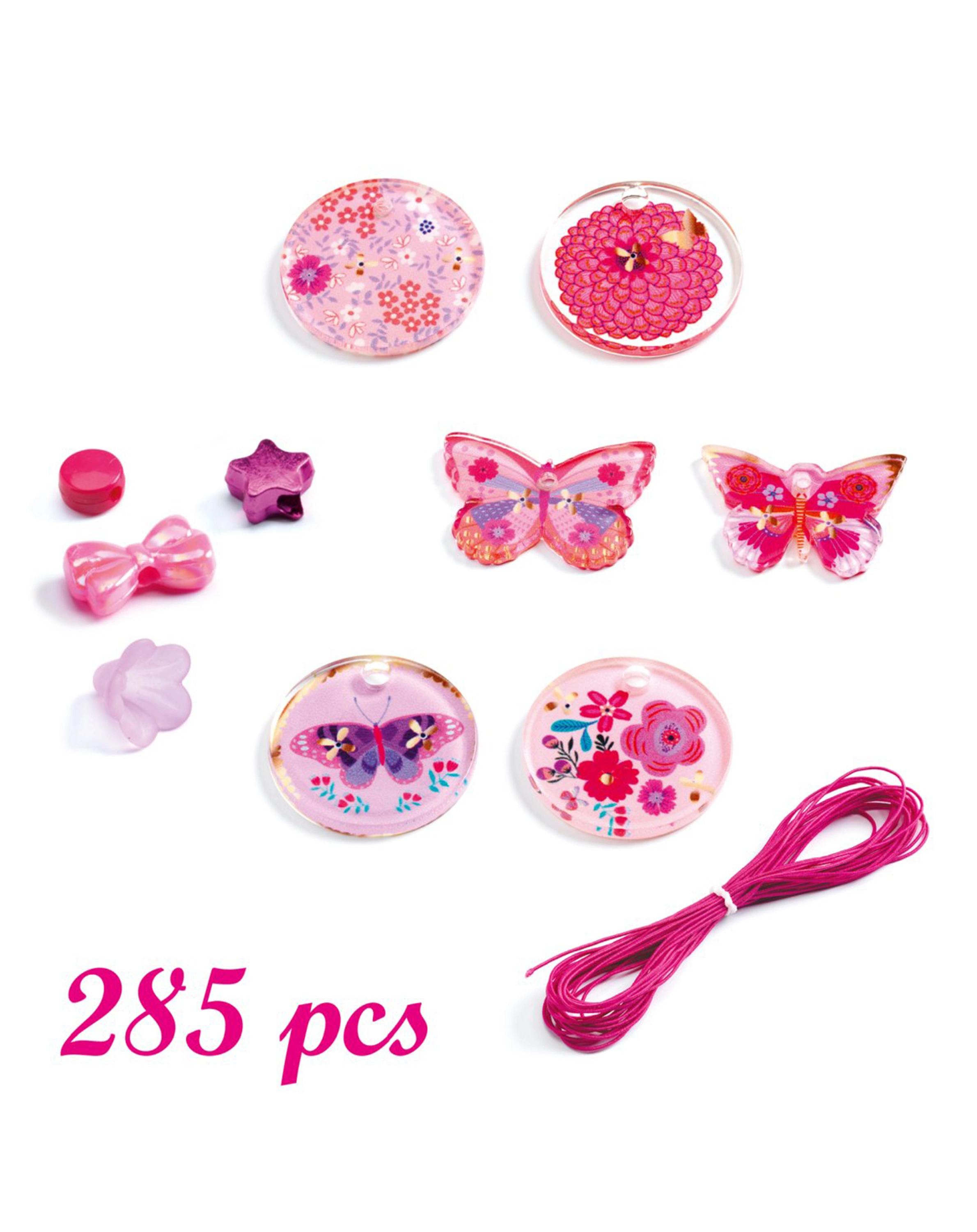 Perlen-Set SCHMETTERLINGE in pink