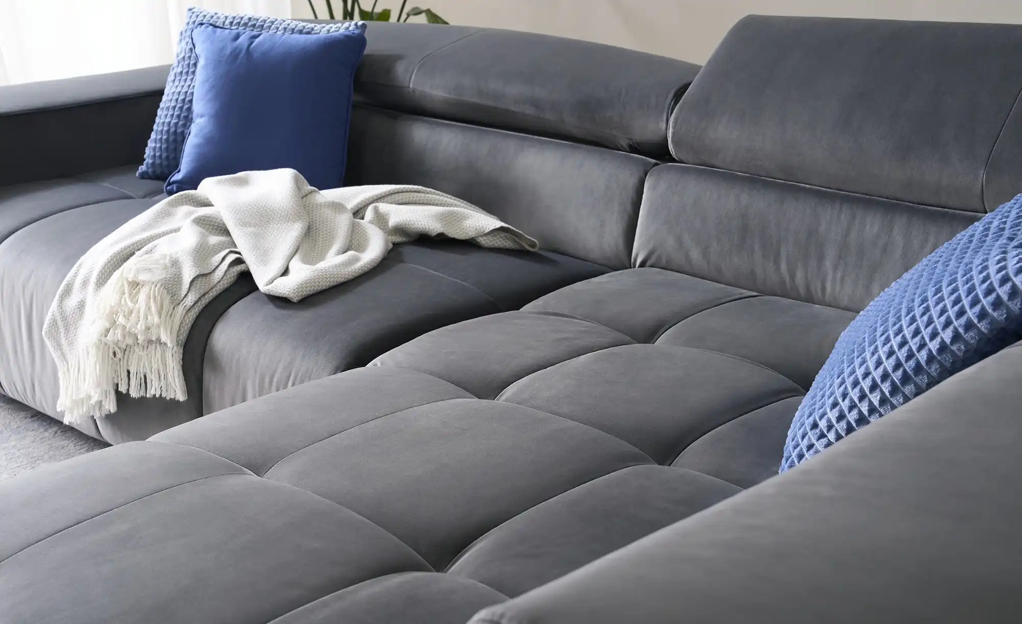 uno Ecksofa aus Samt Origo