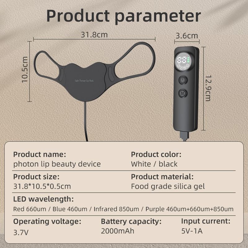 Beautyronics - USB-oplaadbaar lichttherapie-LED-gezichtsmasker