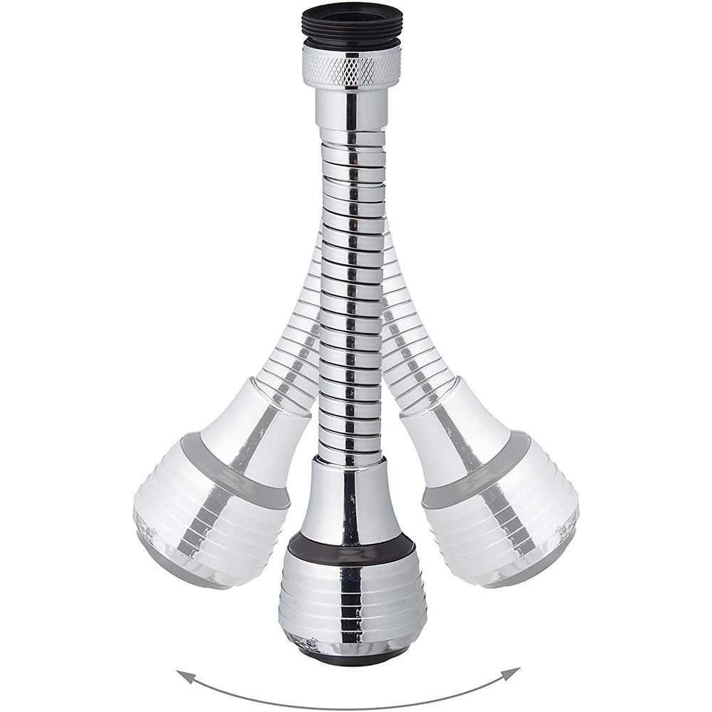 (15cm) Universal Wasserhahn Verlängerung Schwenkbrause Flexibler Aufsatz