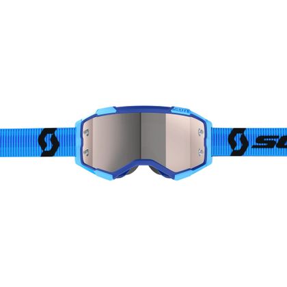 Masque cross Scott Fury - blue/black silver chrome works 2024 - Bleu / Noir