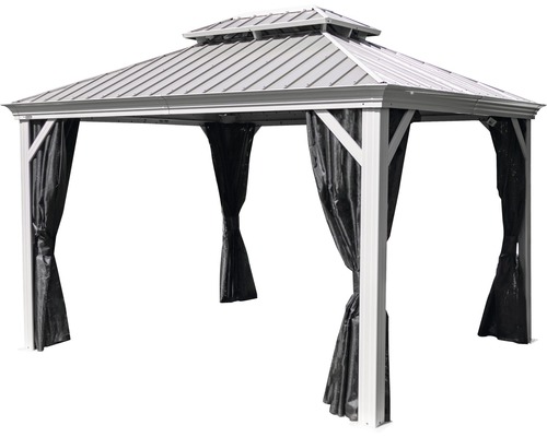 SOJAG Messina paviljoen 12x16 inclusief klamboe 473 x 353 cm champagne