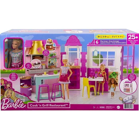 Barbie Restaurant inkl. Puppe (blond), Barbie Bistro mit Zubehör