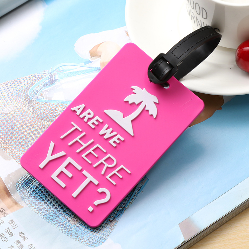 (4er Set) Silikon Kofferanhänger Gepäck Etiketten Luggage Tag mit Adressschild - NOT YOUR BAG