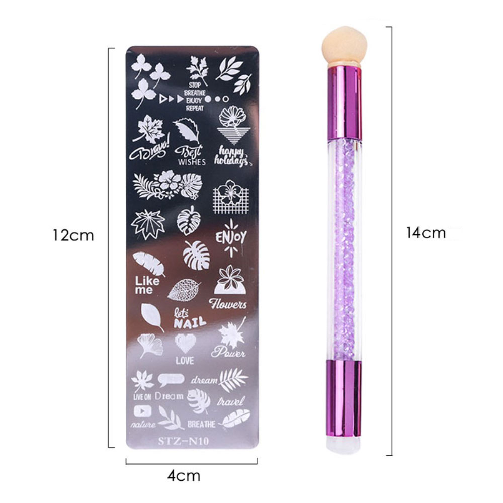 (3in1) Silikon Nagelstempel / Buffer Schwamm / Nail Stamp Schablone Nail Art Nageldesign - Design 2