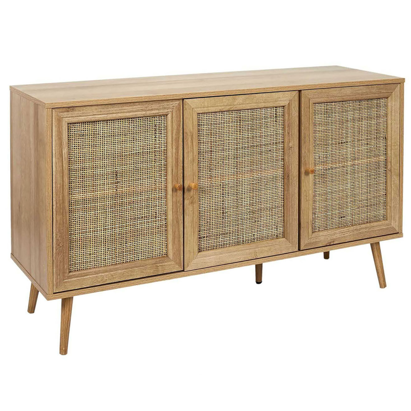 Home Deco Factory Buffet 3 portes Bali marron - 115x70x39 cm