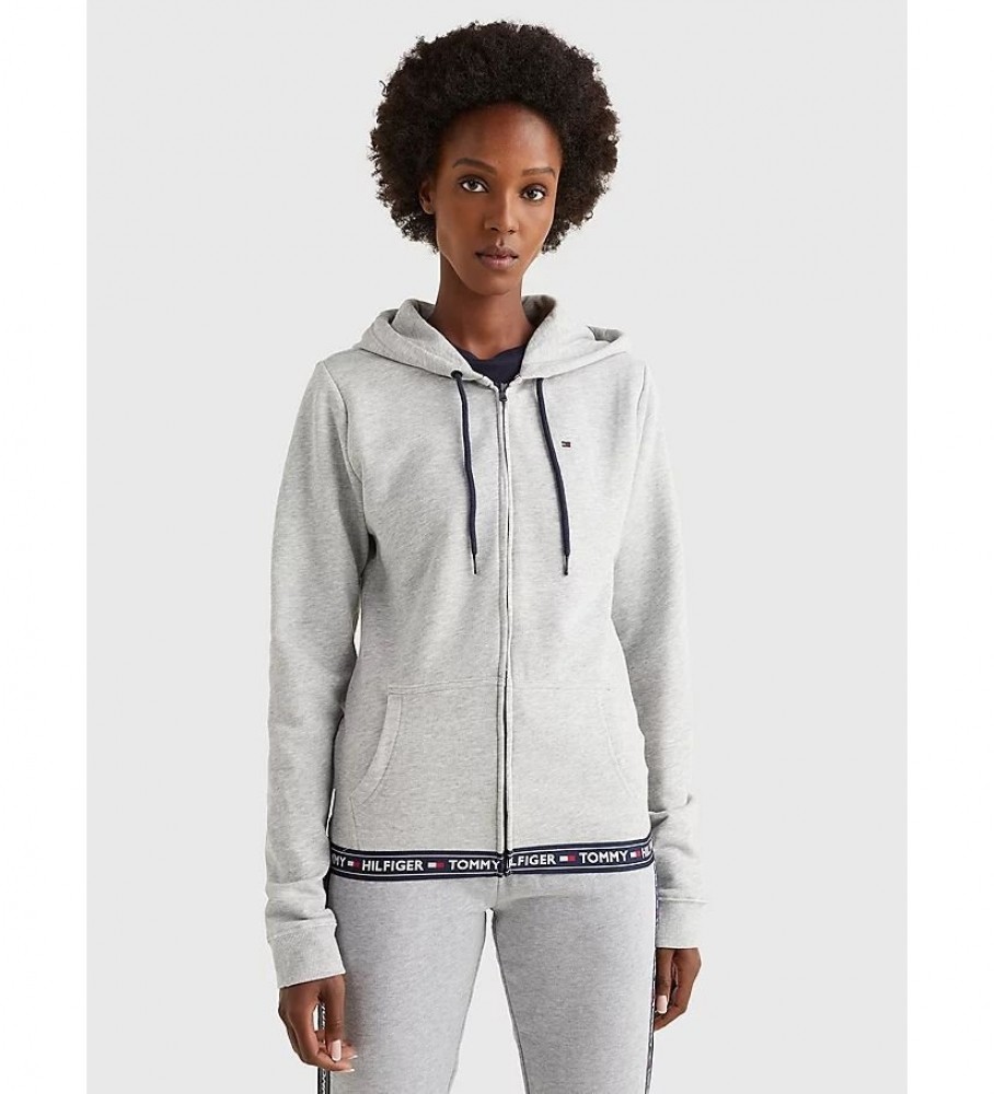 Moletom Tommy Hilfiger Cotton Terry Lounge cinza