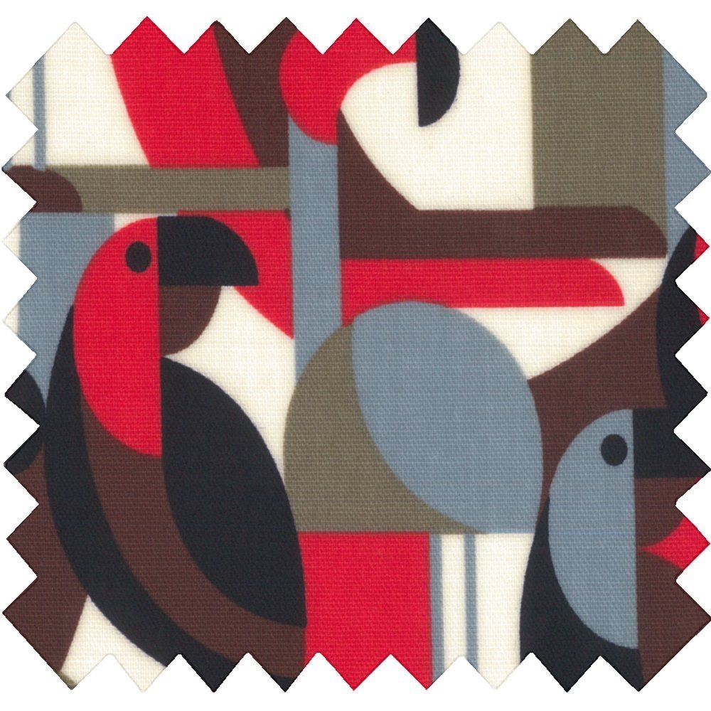 Tissu Enduit Au Mètre Oiseau Pop