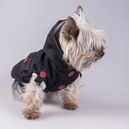 Casaco jeans Bella para cães, azul
