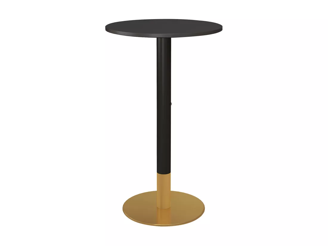 Table de bar ronde table bistro mange-debout style contemporain noir